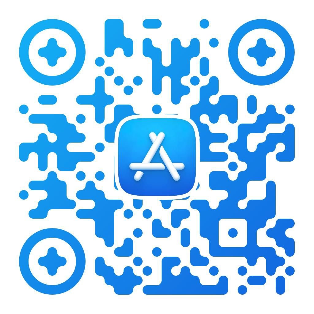 امسحي هذا الكود بكاميرا هاتفك لتحميل تطبيق دربيني من App Store